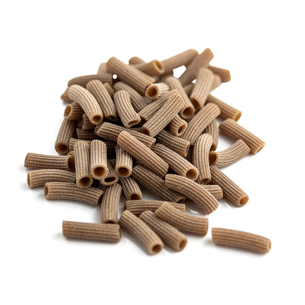 Organic Spelt and Fava Bean Sedani Rigati Pasta from Carleschi