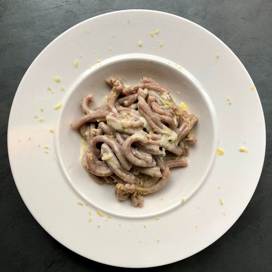 Stilton and Lemon Spelt Casarecce