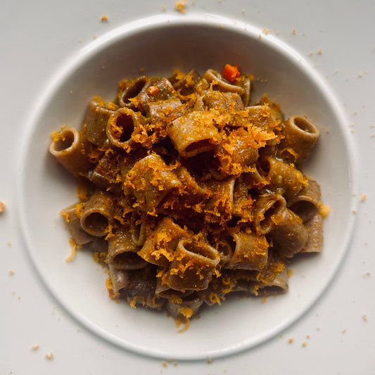 Spelt & Lentil Tubetti with Lemon, Parsley and Bottarga